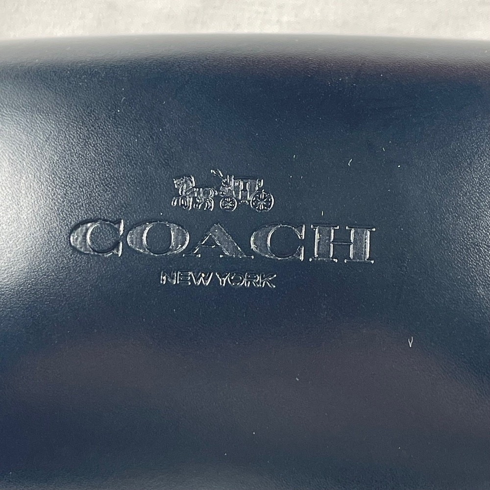 Coach New‎ York Black Hard Shell Sunglasses Eyeglasses Case Embossed Logo
